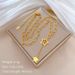 【 Full body titanium steel 】 Chain tassel star temperament, extremely simple personality, real gold necklace in the wind_ipsvogv.com