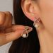 Korean Style Fresh Light Luxury Niche Full Diamond Feather High-end Design Versatile Elegant Pearl Earrings Jewelry_ipsvogv.com