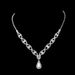 Bridal Jewelry Set - Diamond Pendant Necklace & Earrings (Fashion Love Design, New Style)_ipsvogv.com