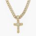 Personalized Cross Niche Design Street Full Diamond Watch Buckle Cuban Necklace Men's Jewelry_ipsvogv.com