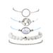Elliptical Crack Turquoise Bead Chain Map Hollow Circle Bracelet Five Piece Set_ipsvogv.com