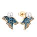 S925 sterling silver earrings for women high end butterfly pearl sterling silver earrings with drop glue for light luxury ear accessories jewelry_ipsvogv.com