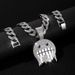 New Product Full Diamond Hip Hop Niche Creative Smile Pendant Ice Face Environmental Alloy Cuban Necklace Jewelry_ipsvogv.com