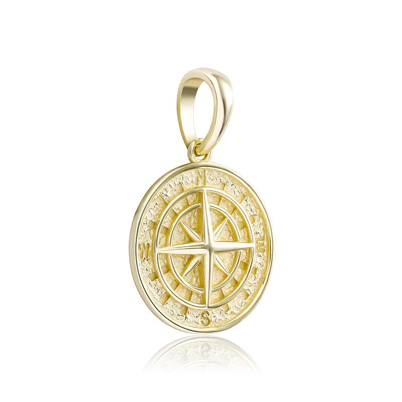 Men And Women's Jewelry 925 Silver Compass Compass Hip Hop Pendant Necklace Jewelry Accessories Necklace_ipsvogv.com