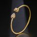Personalized Open Bracelet Ring Two piece Set Open Water Drop Square Zircon Ring Bracelet_ipsvogv.com