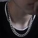 Titanium Steel Cuban Chain Hip Hop Stainless Steel NK Thick Chain Necklace Fashion Male And Female Hiphop Accessories Plain Chain No Pendant_ipsvogv.com