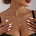 Stylish Multi-layer Pearl Creative Diamond-encrusted Butterfly Necklace, Retro Collarbone Stacked Necklace_ipsvogv.com