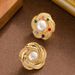 Net Red Fashion Delicate Diamond Fried Dough Twists Pearl Ear Studs Female Premium Luxury Elegant Silver Needle Earrings_ipsvogv.com