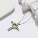 Women's Jewelry S925 Silver Heart Shaped Cross Smart Necklace Beating Heart Clavicle Chain Sweater Chain_ipsvogv.com