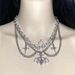 Cross Bat Double Layer Necklace_ipsvogv.com