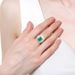 Retro diamond emerald green ring female S925 silver high carbon diamond finger ring necklace dual purpose_ipsvogv.com