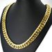 Heavy Mens 16mm Width Necklace Bracelet All Polished 316L Stainless Steel Necklace_ipsvogv.com