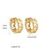 Gold Retro Simple Geometric Twist Round Stacked Light Earrings Ear Jewelry_ipsvogv.com