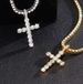 Hip Hop Cross Pendant Alloy Rhinestone Trendy Men's Necklace Personality Simple Jewelry_ipsvogv.com