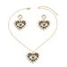 Hip Hop Women's Necklace Small and Popular Devil's Eye Set with Diamond Design Earrings, Long Chain_ipsvogv.com