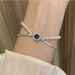 S Pure Double-layer Broken Silver Pearl Bracelet, Niche High-end, Gentle And Luxurious Temperament, French Bracelet Gift_ipsvogv.com