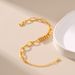 Color preserving Metal Abacus Bead Bracelet Handmade K Gold Plated O shaped Chain Light Luxury Style Bracelet_ipsvogv.com