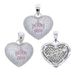Heart-Shaped Cubic Zirconia Pendant Necklace For Couples, Trendy Hip-Hop Style With Pink Enamel "I LOVE YOU" Design, Adjustable Chain 51-80cm_ipsvogv.com