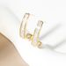 Earrings Sterling Silver Combination Zircon Earrings Niche All-match Minimalist Temperament Jewelry Korean Women's High-end Sense_ipsvogv.com