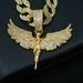 Unisex Goddess Angel Wings Alloy Pendant Personality Full Diamond Men And Women Rap Same Necklace_ipsvogv.com