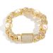 Unisex Hip Hop 15mm Pearl Cuban Chain Personality Popular Niche Hip Hop Bracelet Men's Creative Accessories_ipsvogv.com
