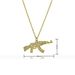 Hot Selling Punk Hip Hop Full Diamond Machine Gun Necklace Personality Creative Submachine Gun Pendant Necklace_ipsvogv.com