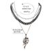 Fashion Trend Retro Hot Wheel Pendant Necklace Personality Black Multi Layer Necklace Female_ipsvogv.com