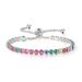 Unisex 3mm colorful round zircon single row full diamond adjustable crystal bracelet for women_ipsvogv.com