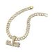 Alloy blessing English necklace personality street simple rhinestone necklace big letter BLESS pendant_ipsvogv.com