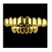 Hip Hop Grillz 2023 New Fashion Environmental Gold Plated Dental Grills Wholesale Halloween Teeth Braces 2-Piece Set_ipsvogv.com