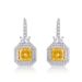 Square Ice Flower Cut High Carbon Diamond Earrings S925 Silver Earrings For Women_ipsvogv.com