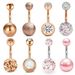 new arrival 8PCs navel ring suit zircon navel nail navel buckle piercing jewelry_ipsvogv.com