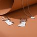 New Fashion Love English Engraved Stainless Steel Pendant Keychain Necklace Set_ipsvogv.com