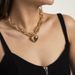Cold Wind Jewelry, Hollowed Out Rough O-shaped Necklace, Exaggerated Love Pendant, Niche Accessory_ipsvogv.com