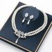 New Jewelry Set Pearl Necklace Earrings Bridal Wedding Evening Dress Accessories_ipsvogv.com