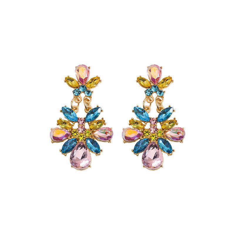 Colorful Christmas simple earrings Fashionable and atmospheric handmade Halloween big flower earrings_ipsvogv.com