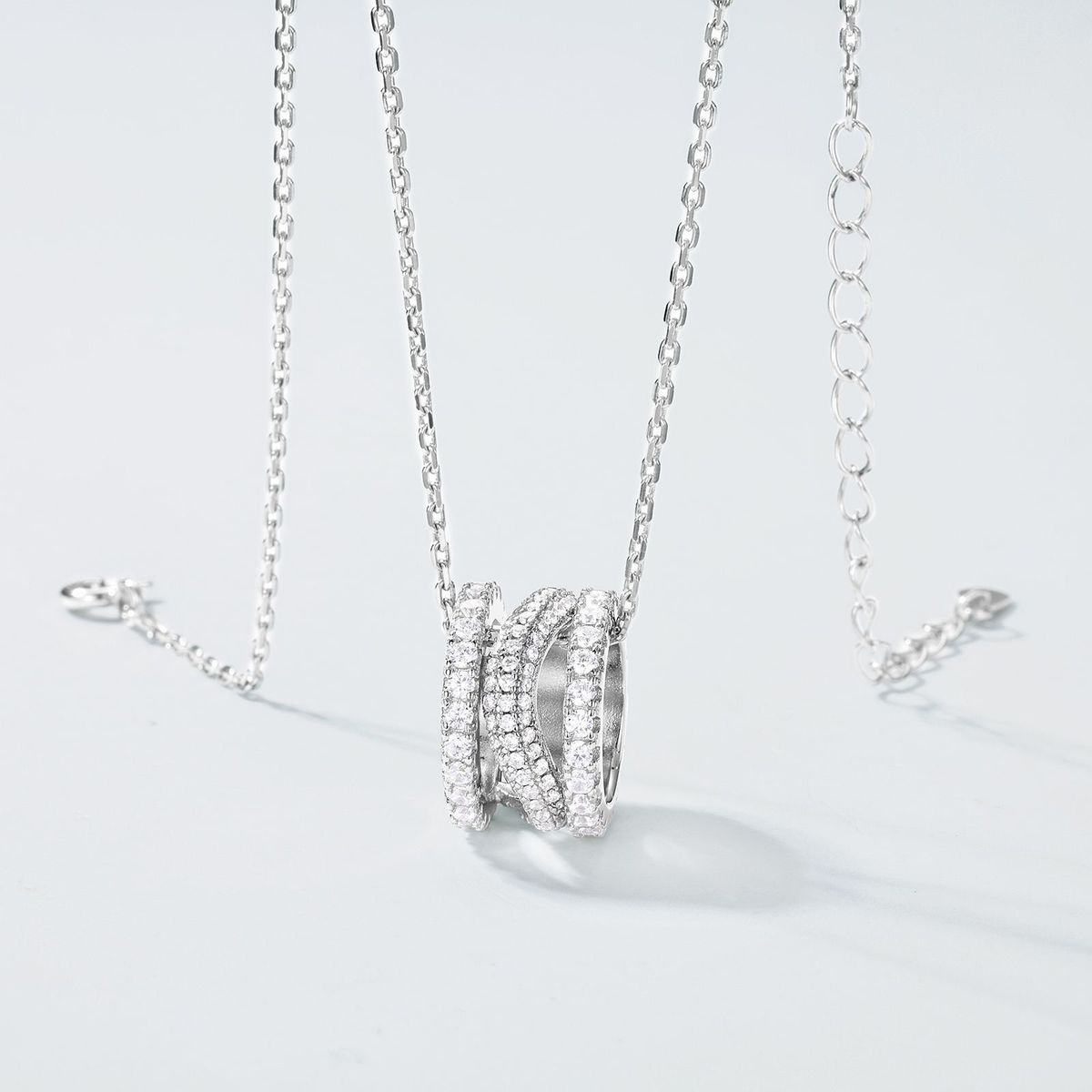 Snake personality necklace S925 sterling silver full inlaid with colorful zirconium clavicle chain light luxury fashion all match_ipsvogv.com