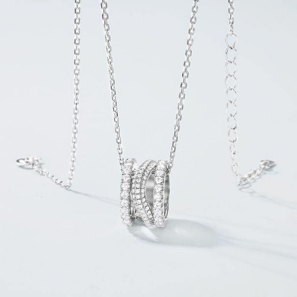 Snake personality necklace S925 sterling silver full inlaid with colorful zirconium clavicle chain light luxury fashion all match_ipsvogv.com
