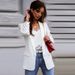 Women's Clothing Autumn and winter women's long sleeved small suit temperament professional slim top coat_ipsvogv.com