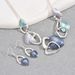 Hot selling new round drip oil necklace earring set with high-end earrings and irregular design collarbone chain_ipsvogv.com