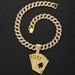 Thick buckle Cuban necklace environmentally friendly alloy hip hop playing cards handsome hiphop American chain_ipsvogv.com