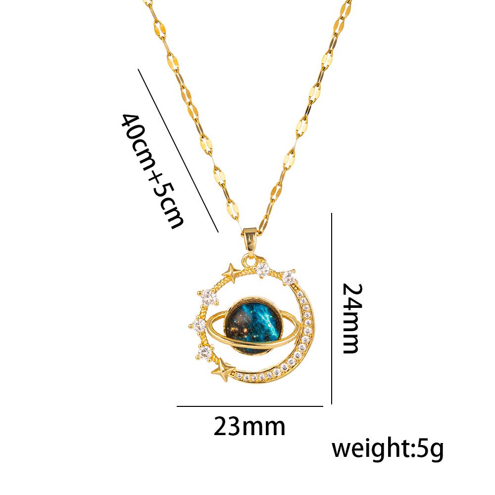 Necklace Jewelry, Universe, Milky Way Accessories, Ianium Seel Necklace, Female Versaile New Produc Necklace_ipsvogv.com