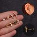 new stainless steel zircon small earrings threaded flower ear bone studs hot selling body piercing jewelry_ipsvogv.com