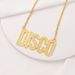 DISCO hip hop exaggerated gold necklace Disco simulated diamond necklace_ipsvogv.com