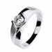 Open Platinum Plated Moissanite Frosted 1 Carat Men's Sandblasted Business Gentleman Wedding Ring_ipsvogv.com