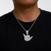 Alloy Full Diamond Lucky Gesture Pendant Personalized Male Hip Hop Cuban Chain Texture Finger Necklace_ipsvogv.com