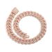 Men’s Jewelry Set Fashion Hip Hop Rose Gold 22mm Bubble Cuban Chain Necklace Trendy Men's Personality Hip Hop Jewelry Necklace_ipsvogv.com
