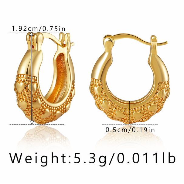Real gold electroplated earrings color retaining metallic irregular high end texture earrings_ipsvogv.com