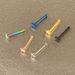straight stainless steel five-pointed star nose nail nose nail curved stainless steel piercing jewelry_ipsvogv.com