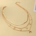 Fashionable And Personalized Gold Star Moon 3-Layer Necklace Accessories_ipsvogv.com